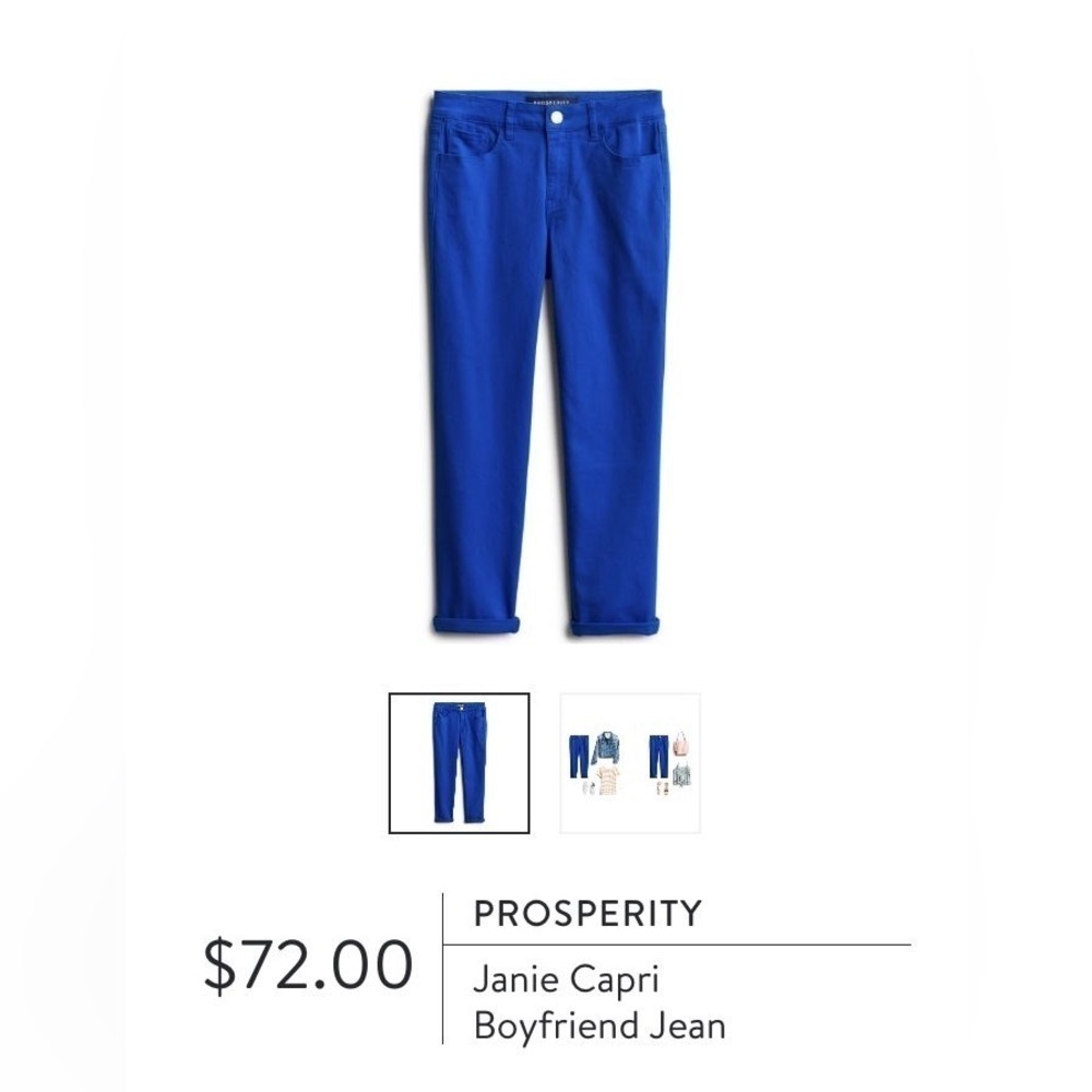 NWT PROSPERITY JANIE CAPRI BOYFRIEND JEAN